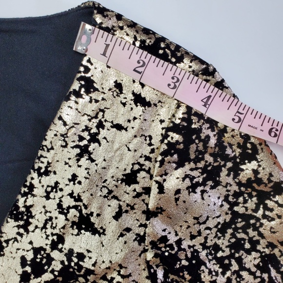 NWT Meraki Gold Black Velvet Wrap Top size M - Picture 7 of 16